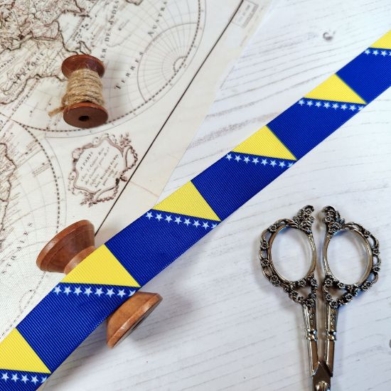 Picture of Bosnia & Herzegovina Flag Printed Ribbon