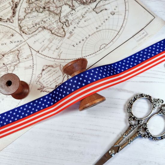 Picture of USA Flag Printed Ribbon