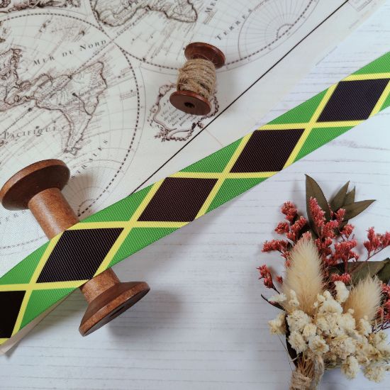 Picture of Jamaica Flag Printed Ribbon