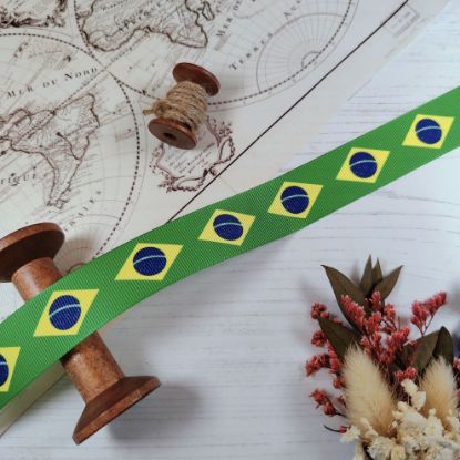 Picture of Brazil Flag Printed Ribbon