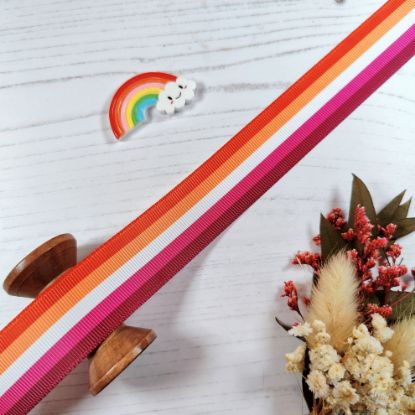 Picture of Lesbian Flag Ribbon 25mm Wide
