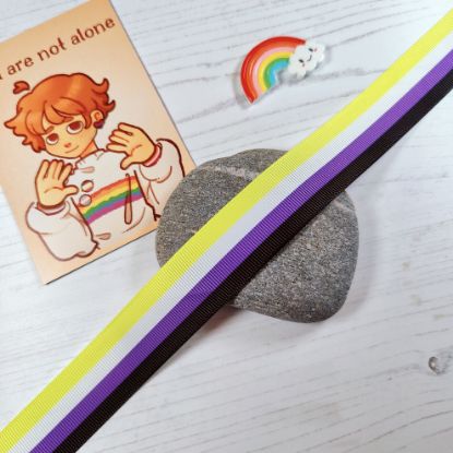 Picture of Non Binary Flag Ribbon 25mm Wide