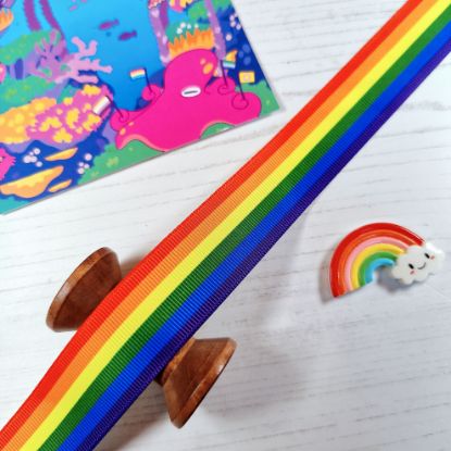 Picture of Rainbow Ribbon 25mm Wide