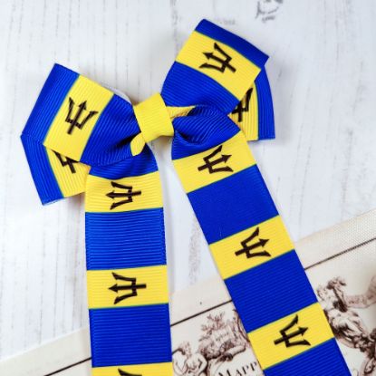 Picture of Barbados Flag Handmade Bow