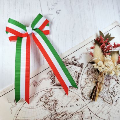 Picture of Italy Flag Handmade Bow