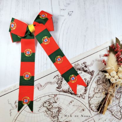 Picture of Portugal Flag Handmade Bow