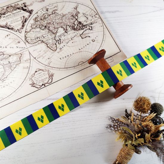 Picture of St Vincent Flag Printed Ribbon