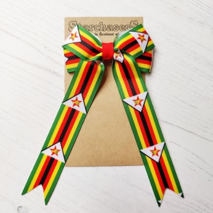 Picture of Zimbabwe Flag Handmade Bow