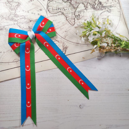 Picture of Azerbaijan Flag Handmade Bow