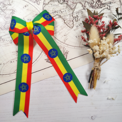 Picture of Ethiopia Flag Handmade Bow